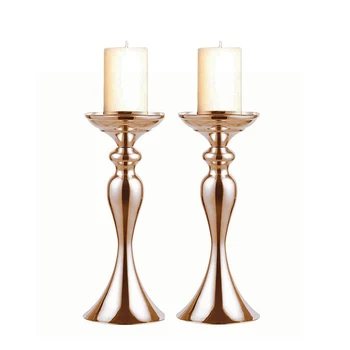 

Gold Metal Candle Holders Stand Flowers Vase Candlestick Centerpieces As Road Lead Candelabra Centre Pieces Wedding