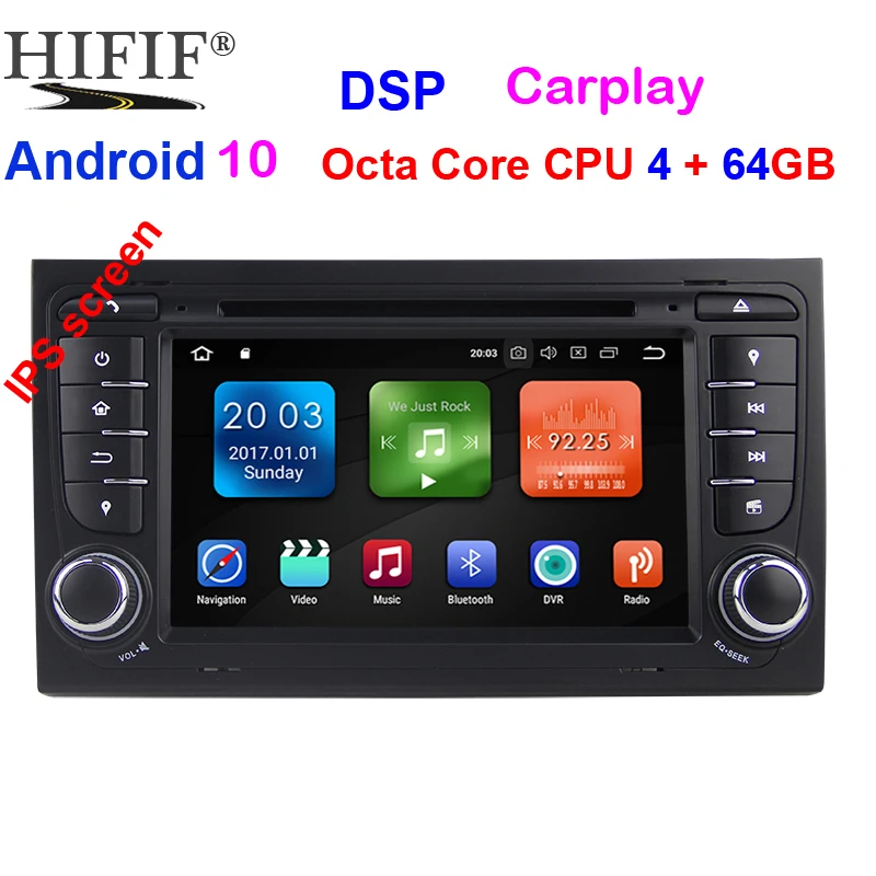 Android 10 4G Автомобильный GPS для Audi A4 B6 B7 S4 RS4 SEAT Exeo dvd-плеер Радио Стерео IPS экран