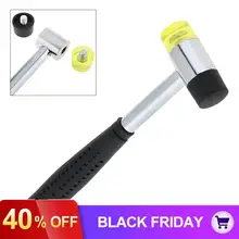 160 г 25 мм Резиновый Молот Двусторонняя работа остекление оконных бусин Нейлон Молоток головка инструмент для молотка