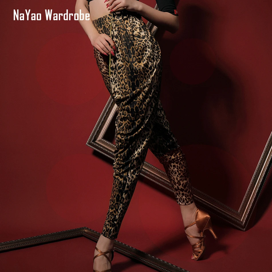 Latin Dance Dress Women Long Sexy Latin Dance Pants Ballroom Samba Tango Chacha Belly Dancing Performamnce L2122 dance dress dance pants