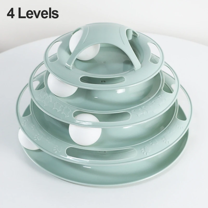 toy dogs for sale 3/4 Levels Pet Cat Toy Training Amusement Plate Kitten Tower Tracks Disc Cat Intelligence Triple Disc Tumbler Ball Interactive flopping fish cat toy Toys