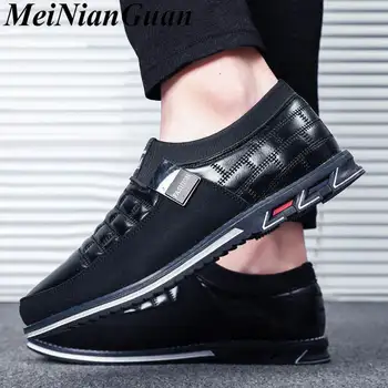 

Classic Men's Loafers Casual Big Size Man Sneakers Fashion Comfort Slip on Men Leather Shoes Light Soft Flats Mens Moccasins K1