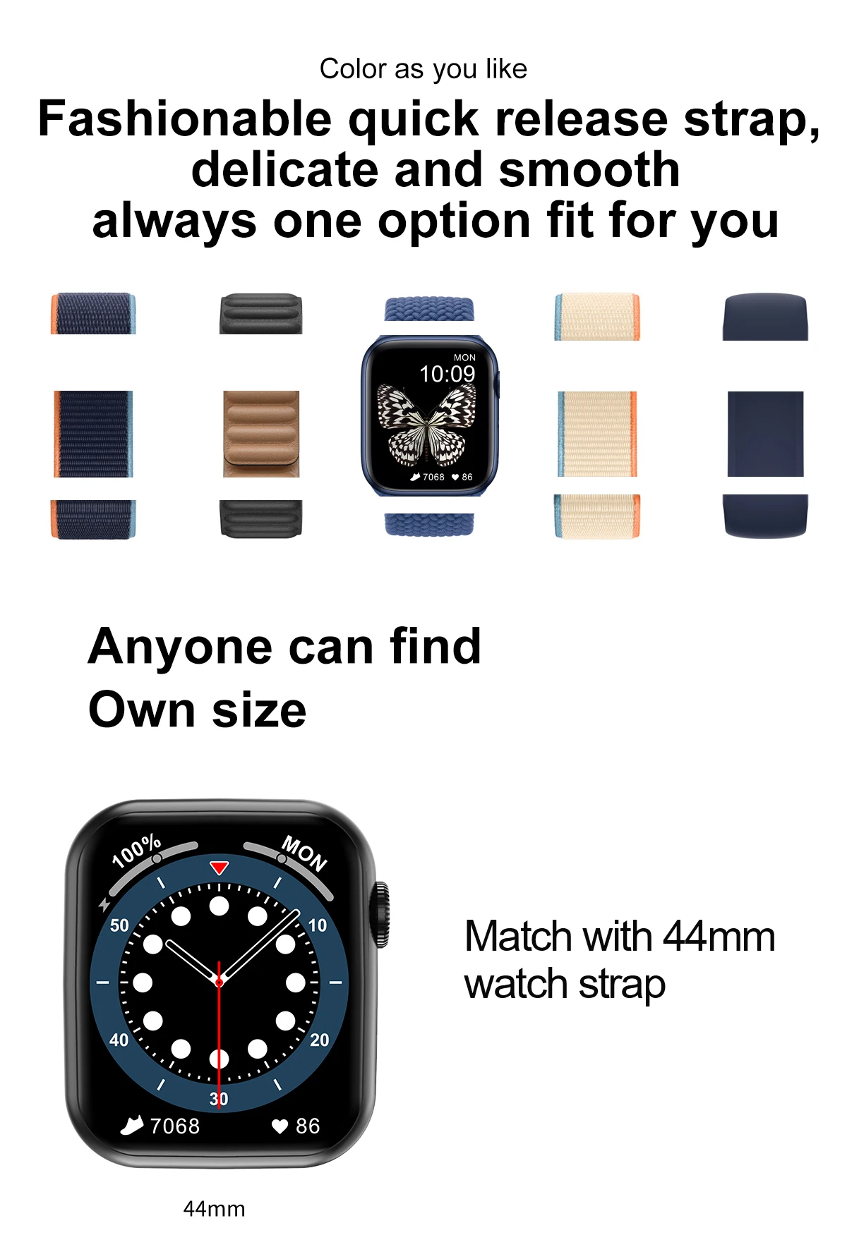 2021 IWO 13 PRO Watch 7 T500 Smart Watch Series 7 DIY Dials Heart Rate BT Call Men Women Sport Smart Watch PK X8MAX HW22 W46 W37