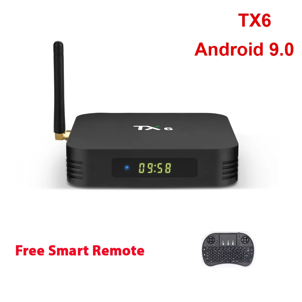 Android 9,0 Smart tv Box Allwinner H6 2,4G/5G wifi Bluetooth 5,0 USB3.0 медиаплеер