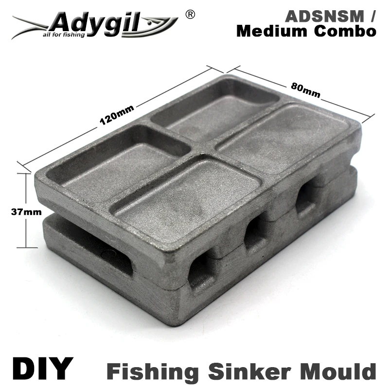 Adygil Diy Fishing Ball Sinker Mould Adbasm/#8 Ball Sinker 100g 5 Cavities  - Fishing Tools - AliExpress