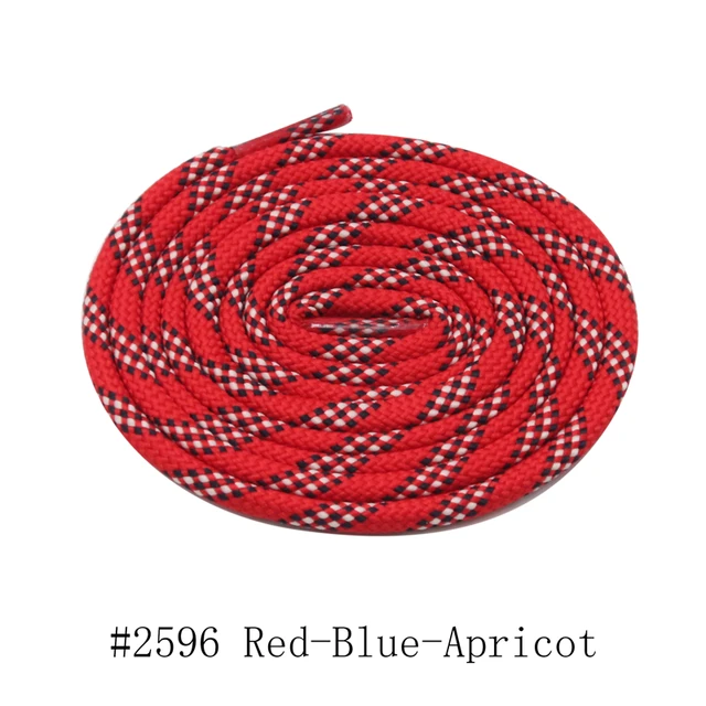 Coolstring 5mm Spiral Twill Shoelaces 60-180cm 7 Colours Rope Men Women Sneaker Laces Adult Kid‘s Round Sport Shoes Polyester 2596 Red Apricot