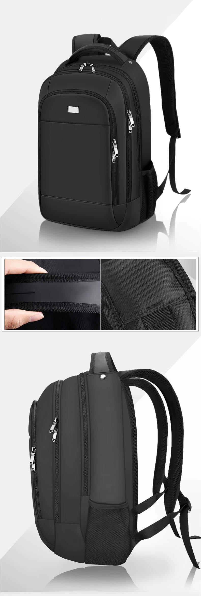 NO.ONEPAUL, школьный модный мужской рюкзак в деловом стиле, водонепроницаемая сумка с USB зарядкой, рюкзак для ноутбука, дорожные сумки
