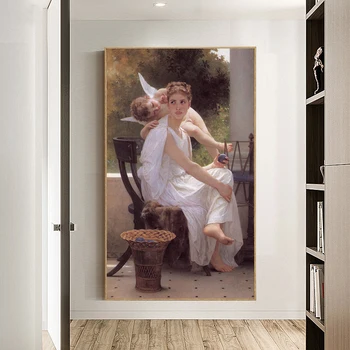 Work Interrupted by William Adolphe Bouguereau Printed on Canvas 3