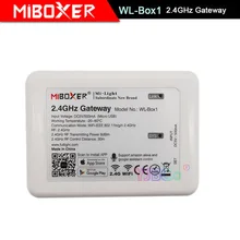 MiBOXER-WLBOX1 2,4G концентратор RF пульт дистанционного управления wifi с RGB светильник Беспроводное управление для светодиодных ламп Поддержка iOS Android APP, DC5V