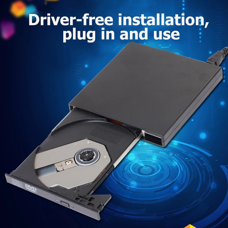 Tonbux тонкий внешний оптический привод USB 2,0 DVD Combo DVD rom плеер CD-RW записывающее устройство для ноутбука Macbook настольного ПК