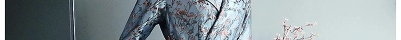 Осенний стиль, Тренч средней длины, приталенное обтягивающее пальто с цветочным рисунком, популярный костюм с воротником, высококачественное великолепное пальто для женщин