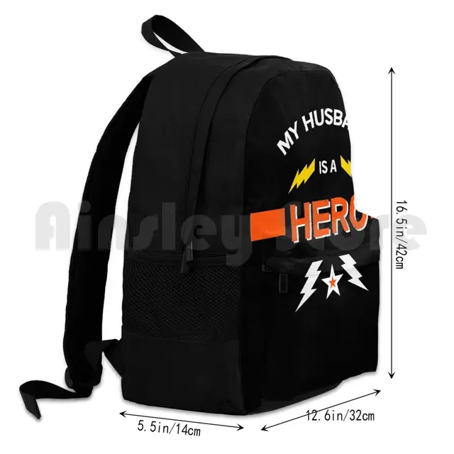 Celebrate your husbands heroism with the My Husband Is A Hero Shirt-Nurse Teacher Hero-Best Husband In The World-Brave Husband Outdoor Hiking Backpack Riding Climbing