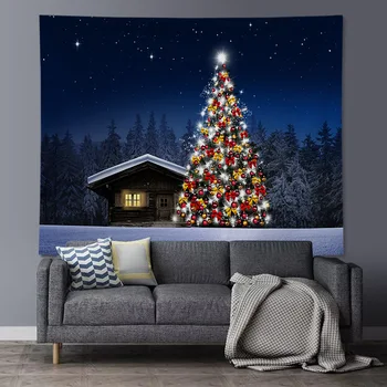 

Santa background cloth Nordic ins wind Christmas scene hanging cloth decoration cloth bedroom tapestry, living room tapestry
