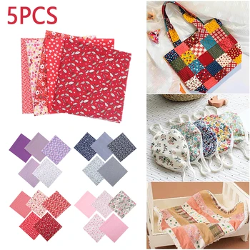 

5pcs 50x50cm DIY Cotton Pur-cut Patchwork Fabric Bundle Sewing Quilting Crafts Fabric Assorted Pre-Cut Bundle Decor for Handmade