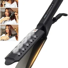 Hair-Straightener Iron Curling Steam Tourmaline Ceramic Ionic Four-Gear for Wome