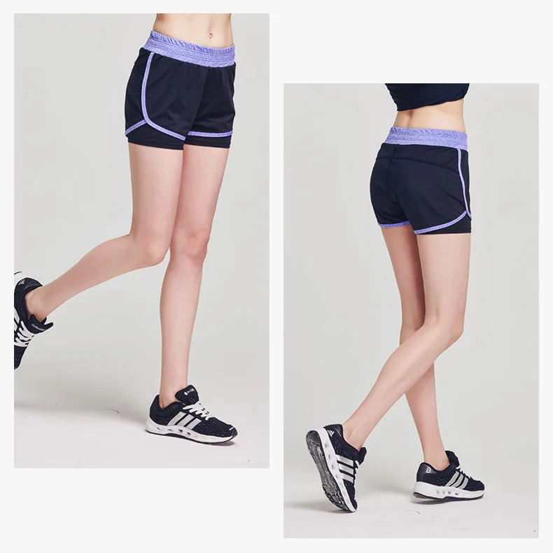 Спортивные шорты для женщин, быстросохнущие, анти-экспозиция, для бега, силовые тренировочные, есть подкладка, дышащие, для йоги, брюки для