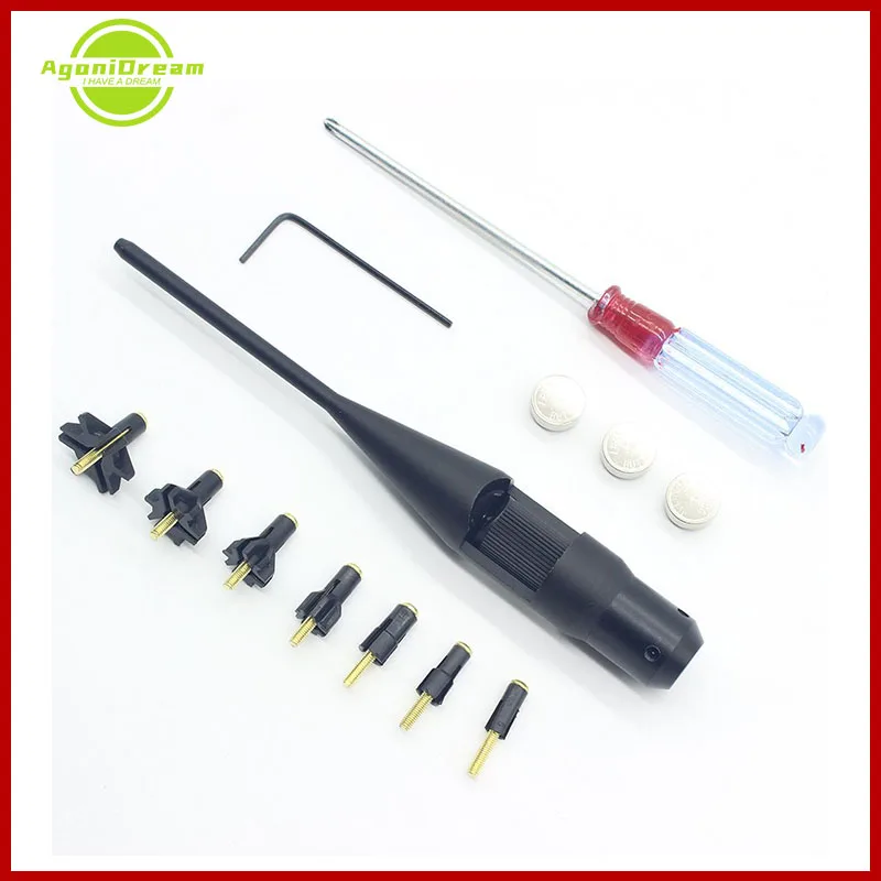 

1 Set 0.22-0.50 Caliber Adjustable Adapters Rifles Red Laser Bore Sighter Collimator Kit with Box Carry Laser Sight Rifies