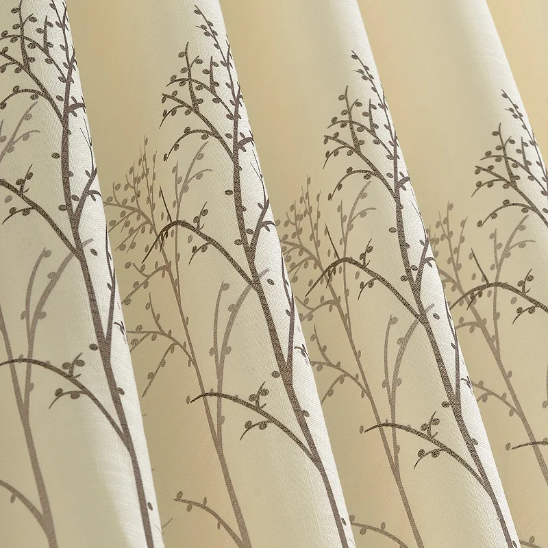 

Modern Rural Custom Curtains for Living Room for Bedroom Linen Cotton Fabric European Style Simple Modern Shading Curtains