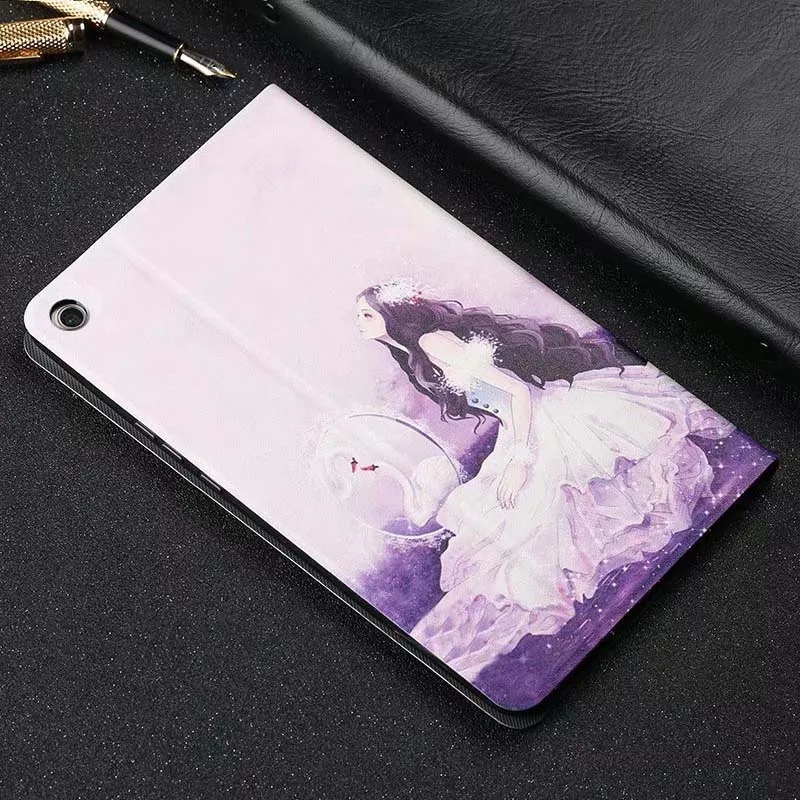 Флип-Стенд кожаный чехол Funda Capa чехол для huawei MediaPad M5 Lite 8,0 T5 8 JDN2-W09/AL00 почтовый ящик 5 " Coque Shell+ пленка+ ручка - Цвет: Case