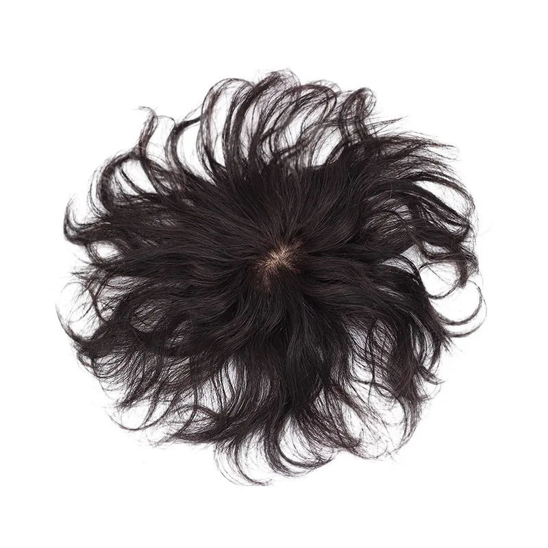 

Human Hair Piece to Silk Base Women Topper or Toupee Wiglet Top Thin Loss Hair Closure Clip in Hair Toupee for Women Free Part