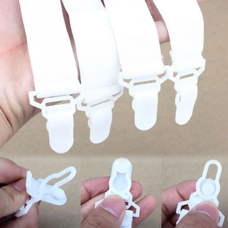 

4 pcs Super Elastic Bed Sheet Clip Fasteners Fixing Slip-Resistant Belt Mattress Cover Blankets Grippers Holder New