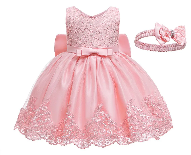 D0109Floral Print Mesh 2 pieces Princess Baby Girl Dress 2020New Spring