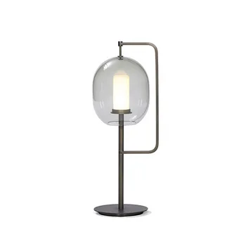 

Modern Glass Ball Bedroom Bedside Lamp E27 Lamp Holder 110-240V Indoor Table Lamp Foyer Decorative Lights Free Shipping
