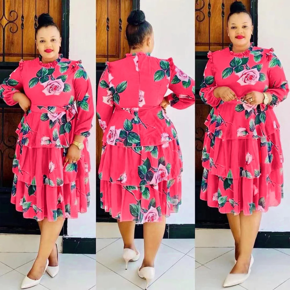 Вечернее платье Женский кафтан с Африканским принтом шифоновые платья Дашики