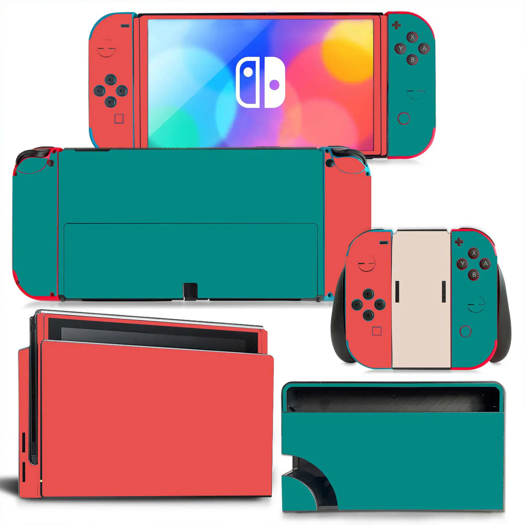 colorful design for Nintend o Switch oled skin for Switch oled pvc skin for ns oled skin sticker for oled vinyl sticker