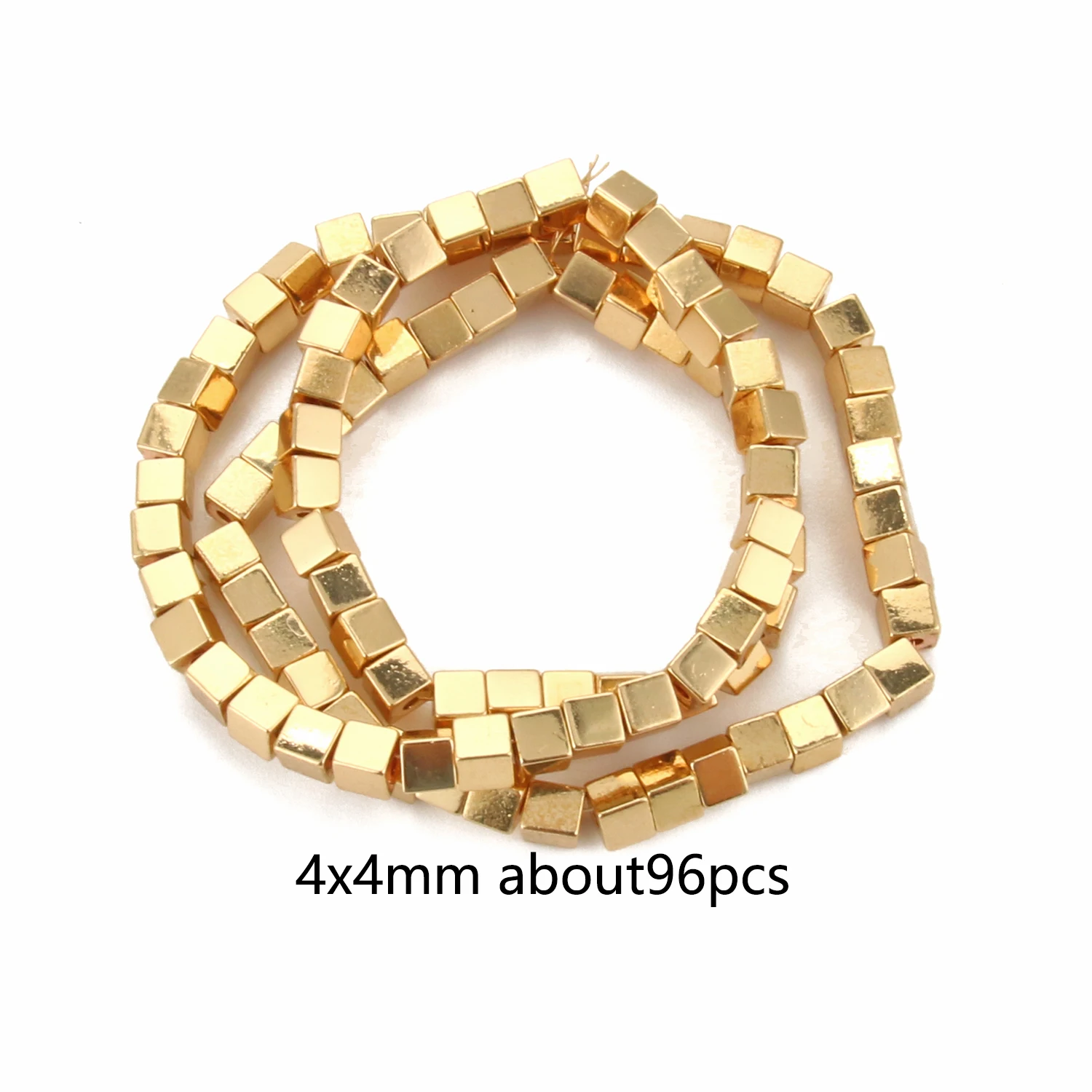 Gold Plated Hematite Gravel Spacer Beads