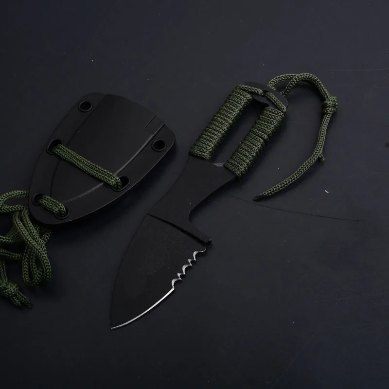 Hot 440 blade claw fixed knife mini keyneck protection hunt pocket Outdoor Tactical survive camp Knives cool sheath cut EDC tool