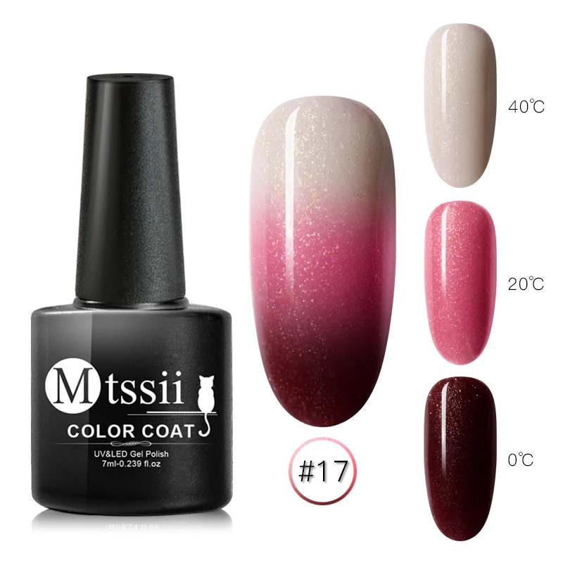 Mtssii термальный ультра-тонкий блеск 22 цвета замочить от УФ гель цвет-chaging температура гель для изменения цвета дизайн ногтей гель маникюр - Цвет: BH476
