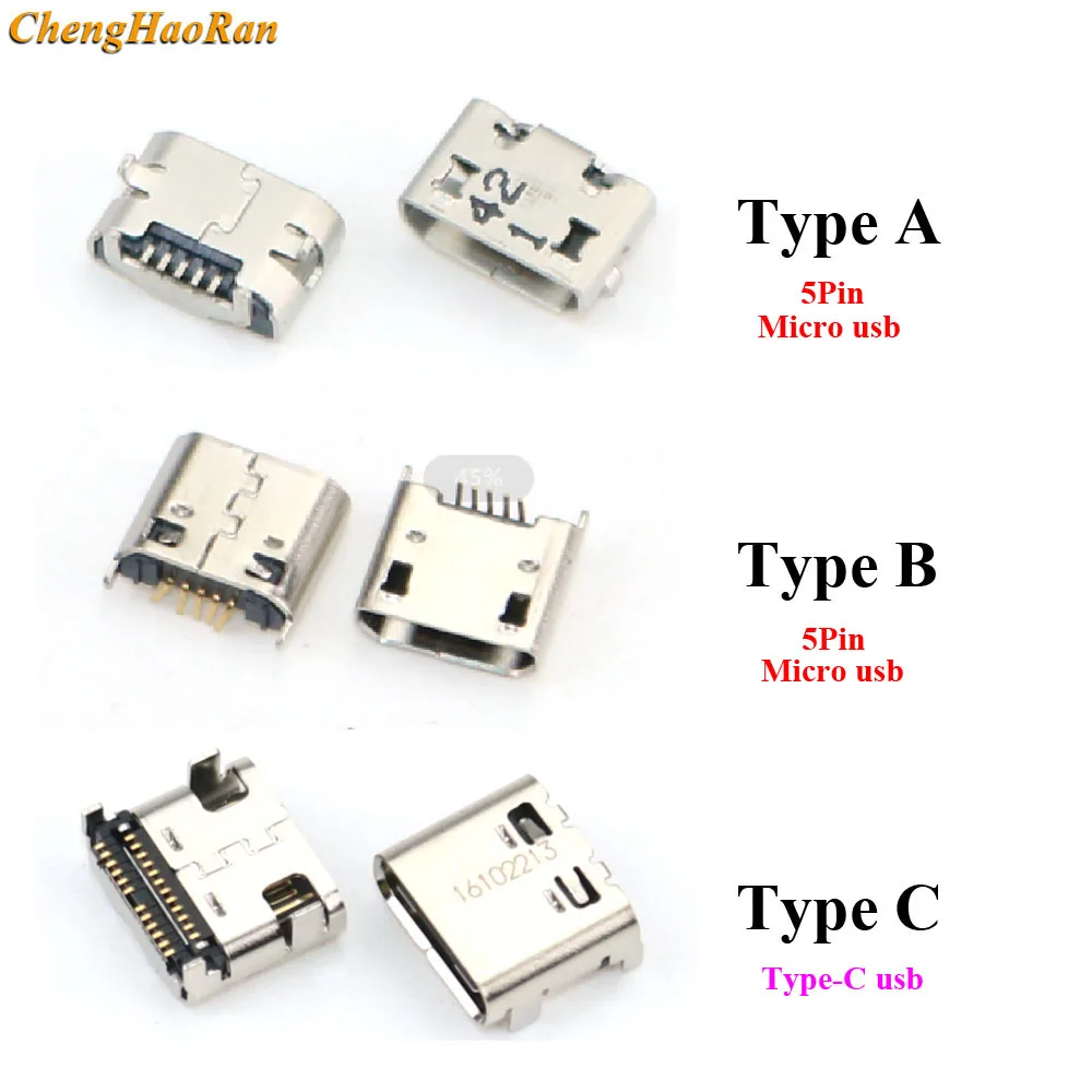 2 шт. микро-USB 5pin B Тип c гнездовой разъем для зарядки BBK H8 h8s Xiaoxun A2 sb03 X1 F1 детские часы
