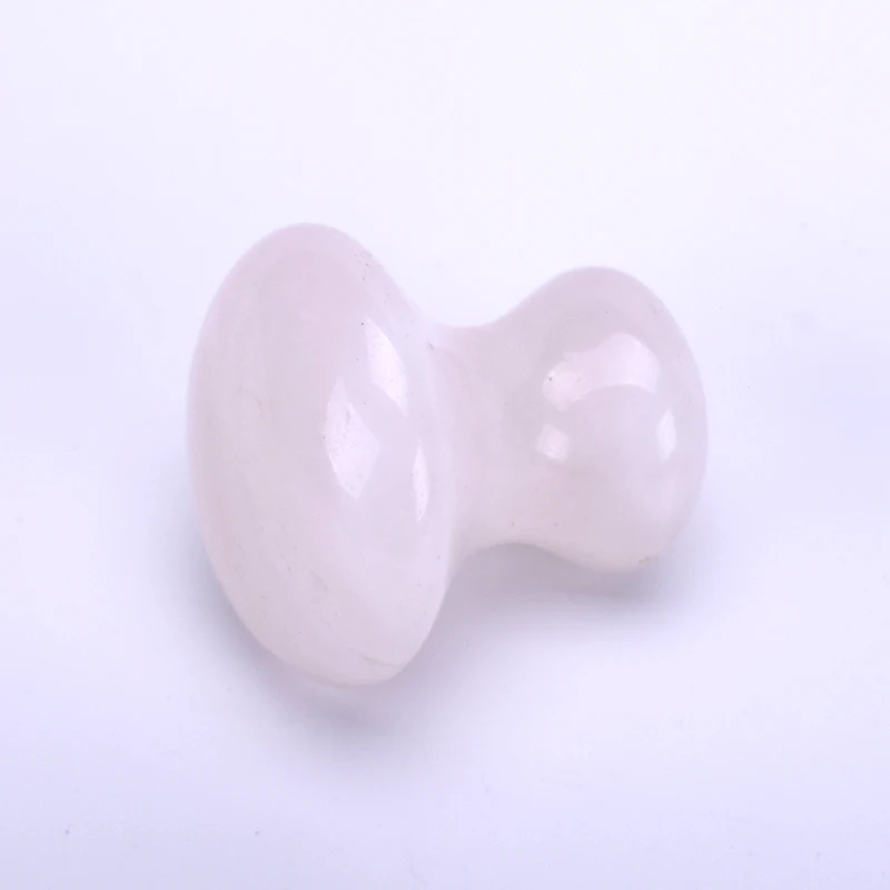 

Natural Rose Quartz Needle Mushroom Massager Tool Energy Stone GuaSha Scraping Facial Back Relax Body Massage Health Care