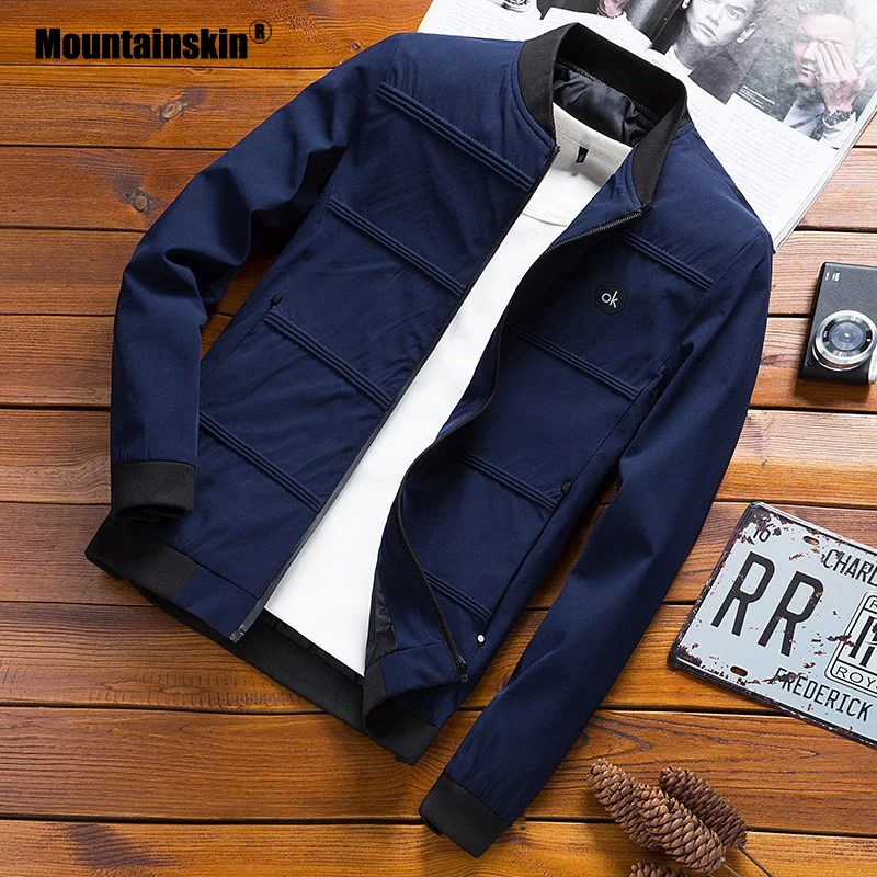 remarkable Mountainskin Spring Jackets Mens Pilot Bomber Jacket Male Fashion Baseball Hip Hop Coats Slim Fit C
