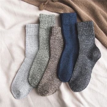 

High Quality Men Casual Wool Socks Thicken Business Thick Socks Winter Warm Long Socks Male New