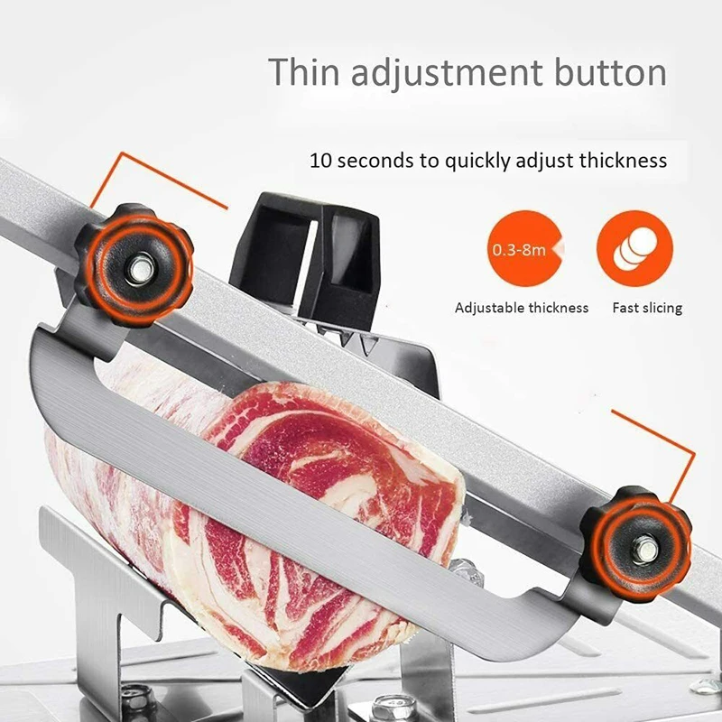 Manual de aço inoxidável frozens carnes slicer