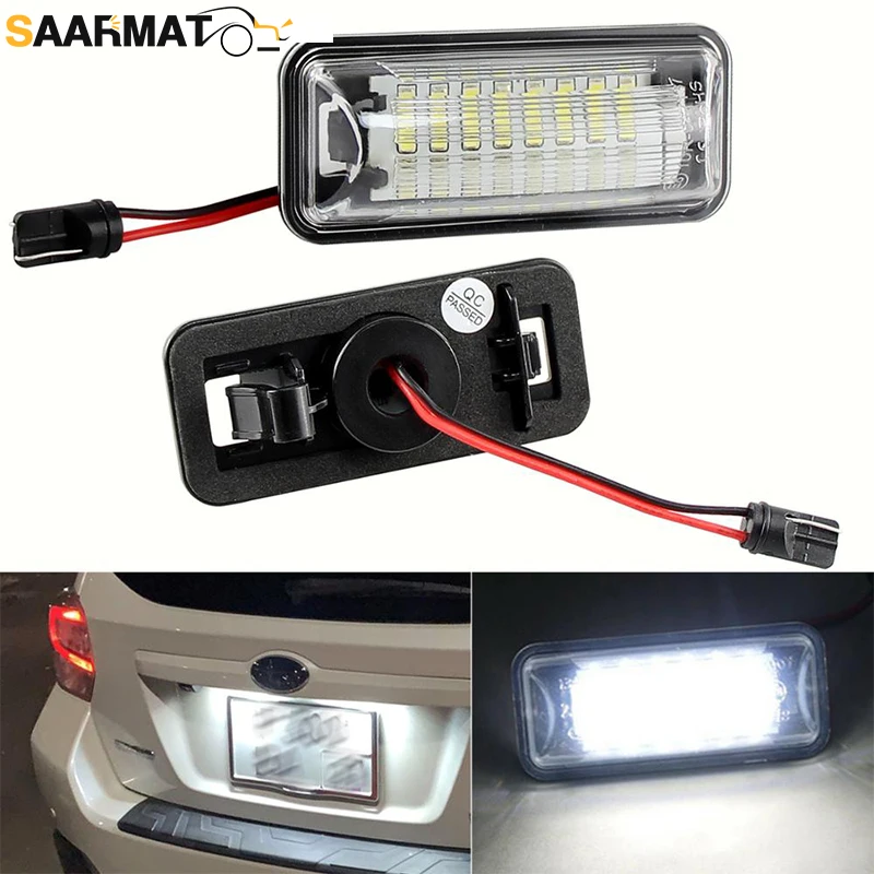 2Pcs LED Number License Plate Light Lamp For Subaru Forester