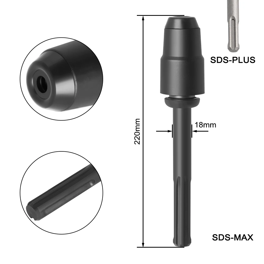 Adaptateur de mandrin SDS MAX à SDS PLUS, convertisseur de forets, marteau  perforateur, outil de connexion, accessoires pour outils électriques, 1  pièce, 2x20UNF - AliExpress