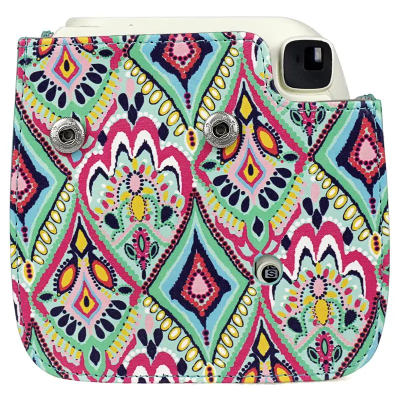 Colorful Rhombic National Style Camera Bag Case Cover with Shoulder Strap For Fujifilm Instax Mini 9 Mini 8 Mini 8+ Camera