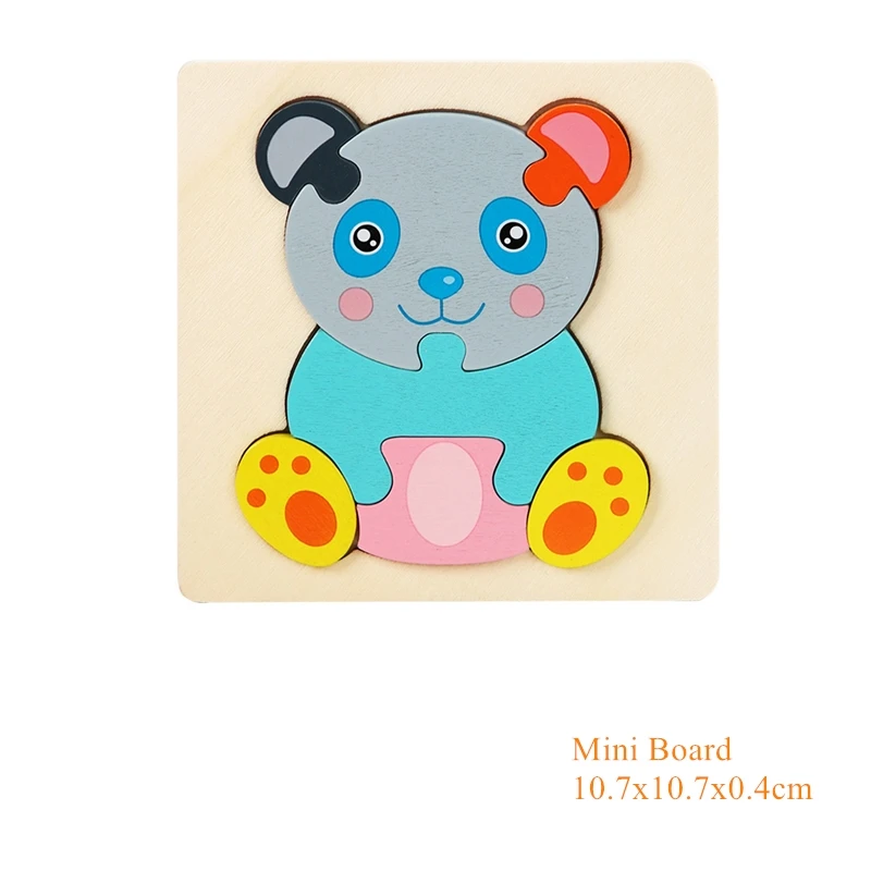 Montessori Materials Children Jigsaw Board Educational Wooden Toys For Toddlers Puzzle Tangram Cartoon Owl Baby Toys 0-12 Months 13