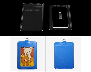 

version drawing design DIY handmade leather card holder bus access control card card holder acrylic template