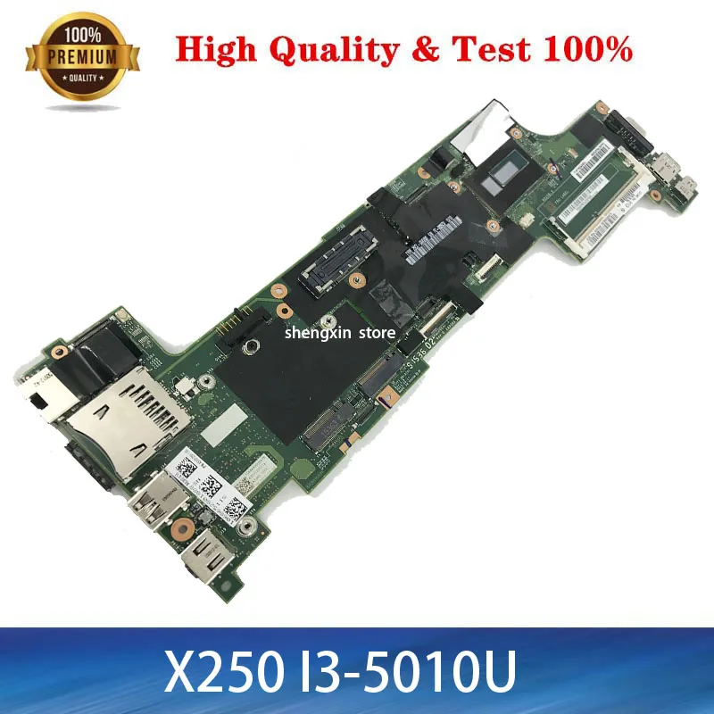 wonderful  Brand  00HT377 Mainboard For Lenovo Thinkpad X250 Laptop Motherboard with i3-5010 CPU 100% Working 