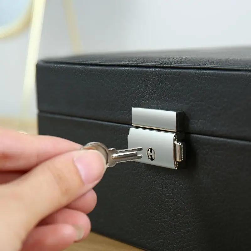 PU Leather Jewelry Storage Display Portable European-Style Multi-Function Packaging Box With Drawer Winter Gift PU Leather Jewelry Storage Display Portable European-Style Multi-Function Packaging Box With Drawer Winter Gift