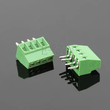 

50pcs 4 poles/4 Pin 2.54mm 0.1'' PCB Universal Screw Terminal Block Connector