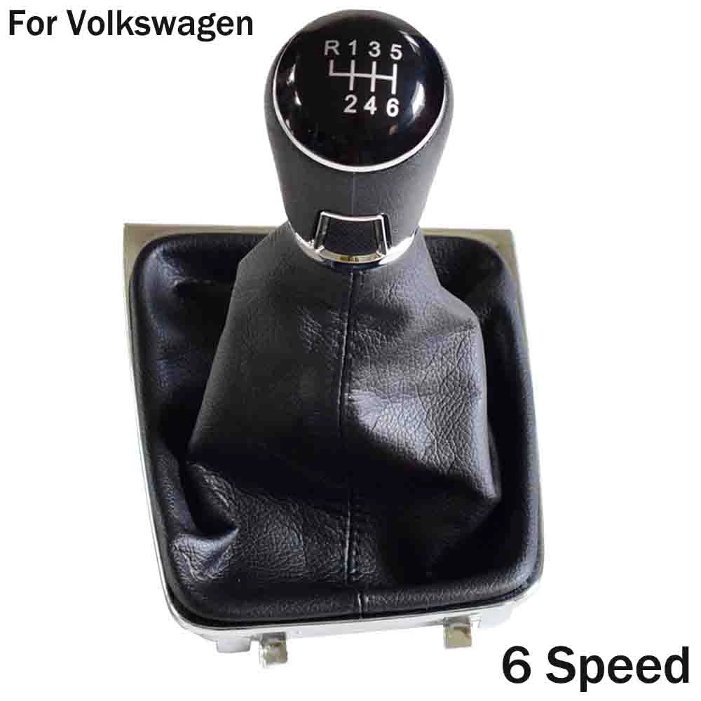 ABS черный автомобиль 5/6 скорость ручной рычаг переключения передач Ручка гандбол с гетрами крышка багажника для Volkswagen VW Golf 7 MK7 2013 - Название цвета: 6Speed-boot