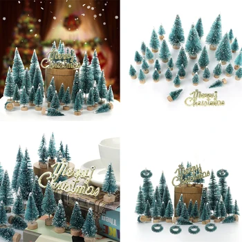 

Model Artificial Mini Christmas Tree Props Frosted Sisal Crafts Snow frost