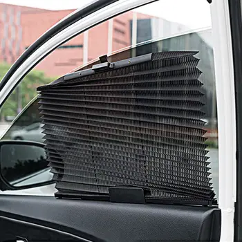 

ACar Truck Auto Retractable Side Window Curtain Sun Shield Blind Sunshade Summer Car Pleated Curtains Automatic