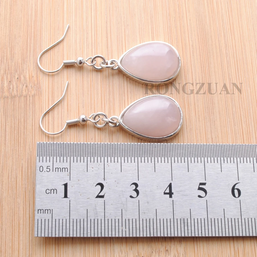 Женские серьги подвески из натурального камня розового кварца|earrings bohemian|earrings