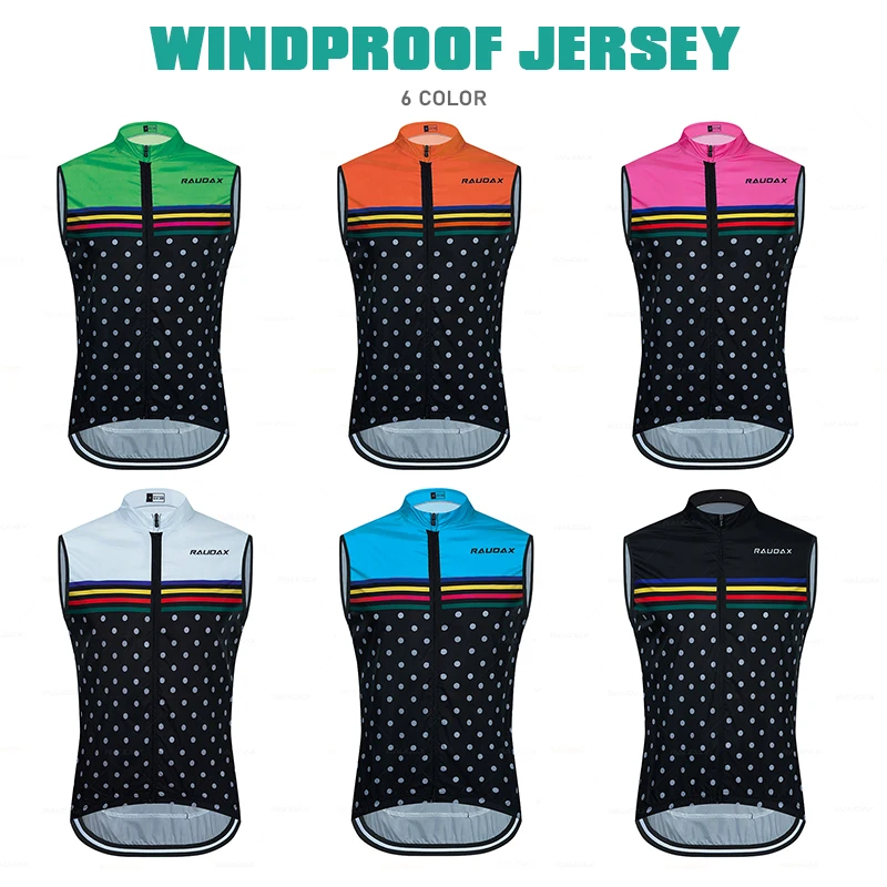 Raudax Cycling Jackets Unisex Bicycle Windproof Clothing Bike Maillot Sports Sleeveless Vest Light Thin Jersey | Спорт и развлечения